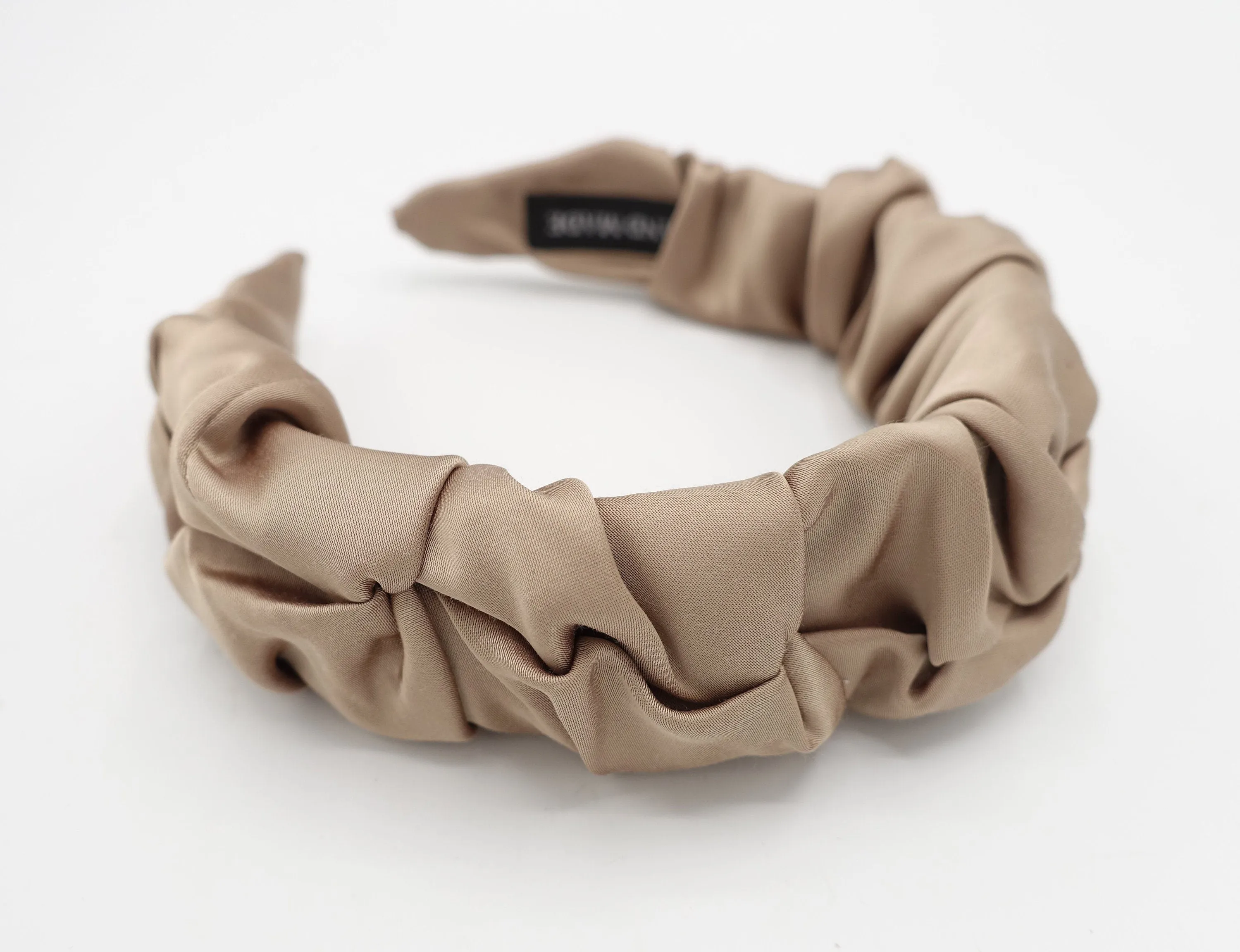 satin twisted wave headband stylish regular width hairband for women