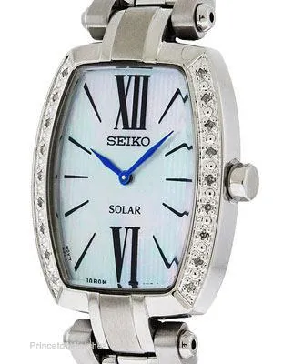 Seiko Solar Ladies  Diamond Tressia - Mother of Pearl Dial - Stainless Steel