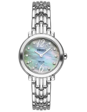 Seiko Womens Tressia Diamond Watch - Mother of Pearl Dial - Stainless Bracelet