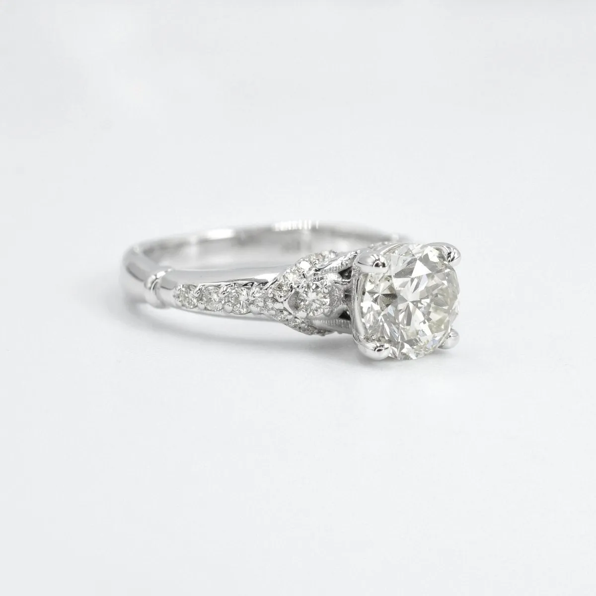 Selected 1.75CT Round Cut Diamond Engagement Ring in Platinum