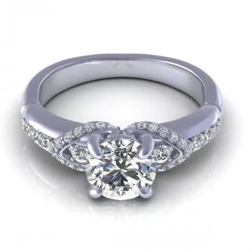 Selected 1.75CT Round Cut Diamond Engagement Ring in Platinum