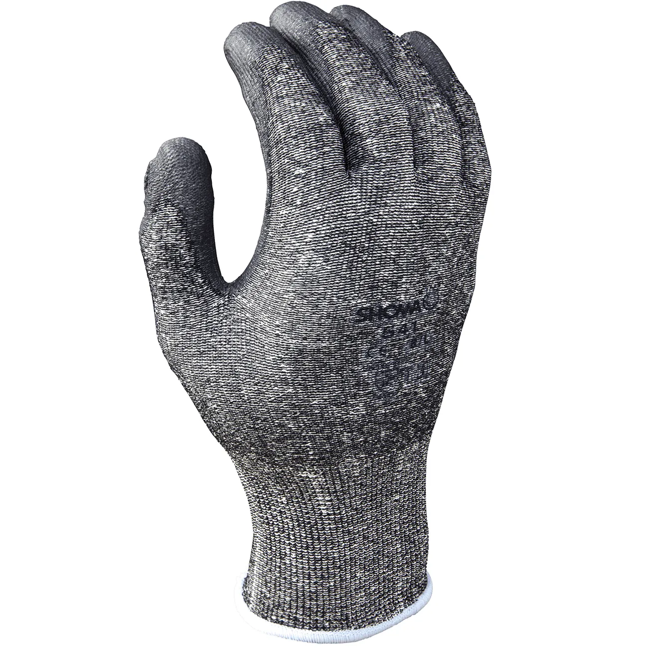 Showa 541 Rough Grip PU Coated Work Glove, ANSI A2 Cut Resistant, Gray