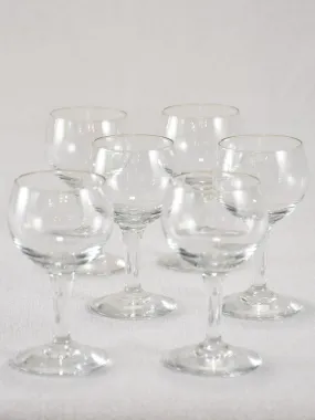 Six vintage French digestive glasses 4"