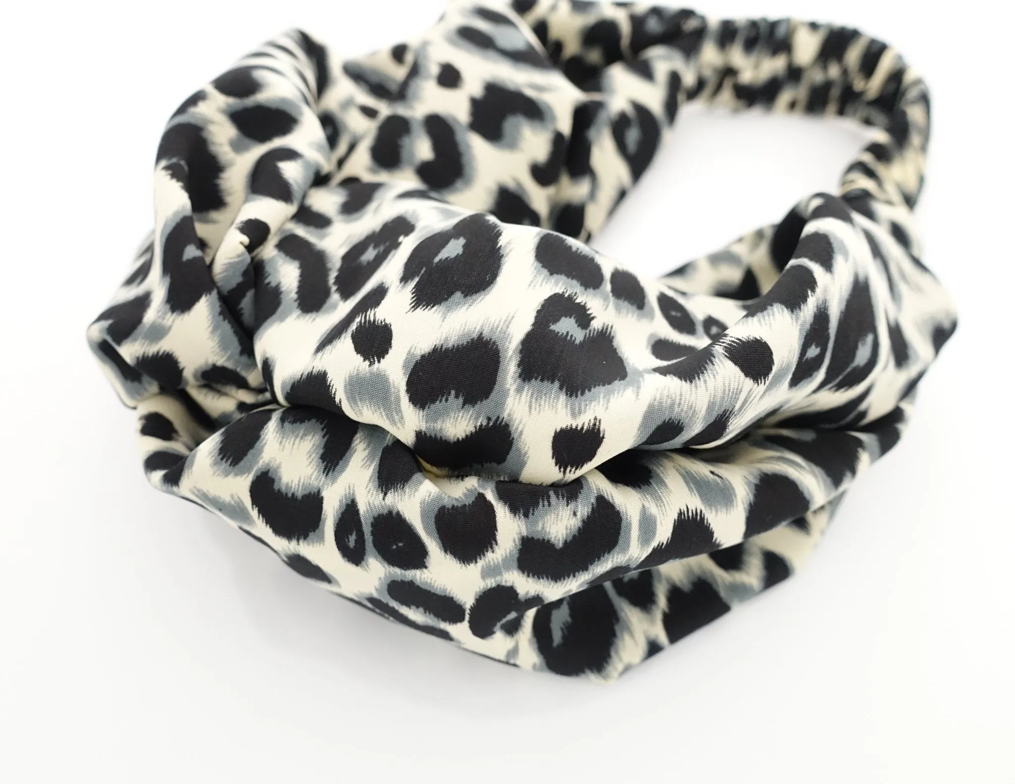 soft leopard print fashion hair turban women trendy headband