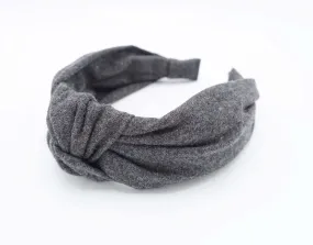 solid woolen top knot headband Fall Winter hairband casual woman hair accessory