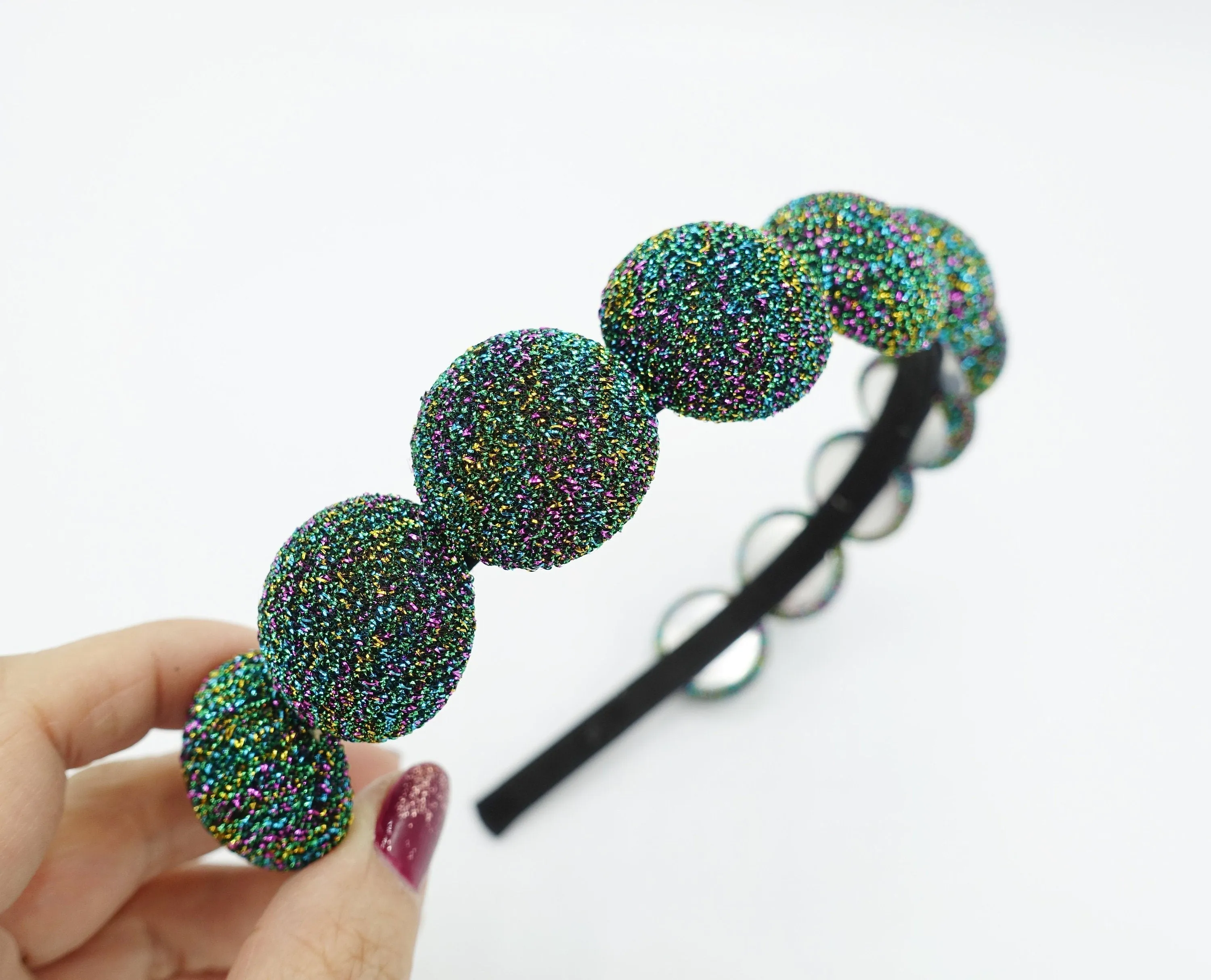 sparkling candy button headband multi color embellished hairband