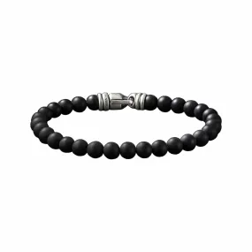 Spiritual Bead Bracelet in Matte Black Onyx