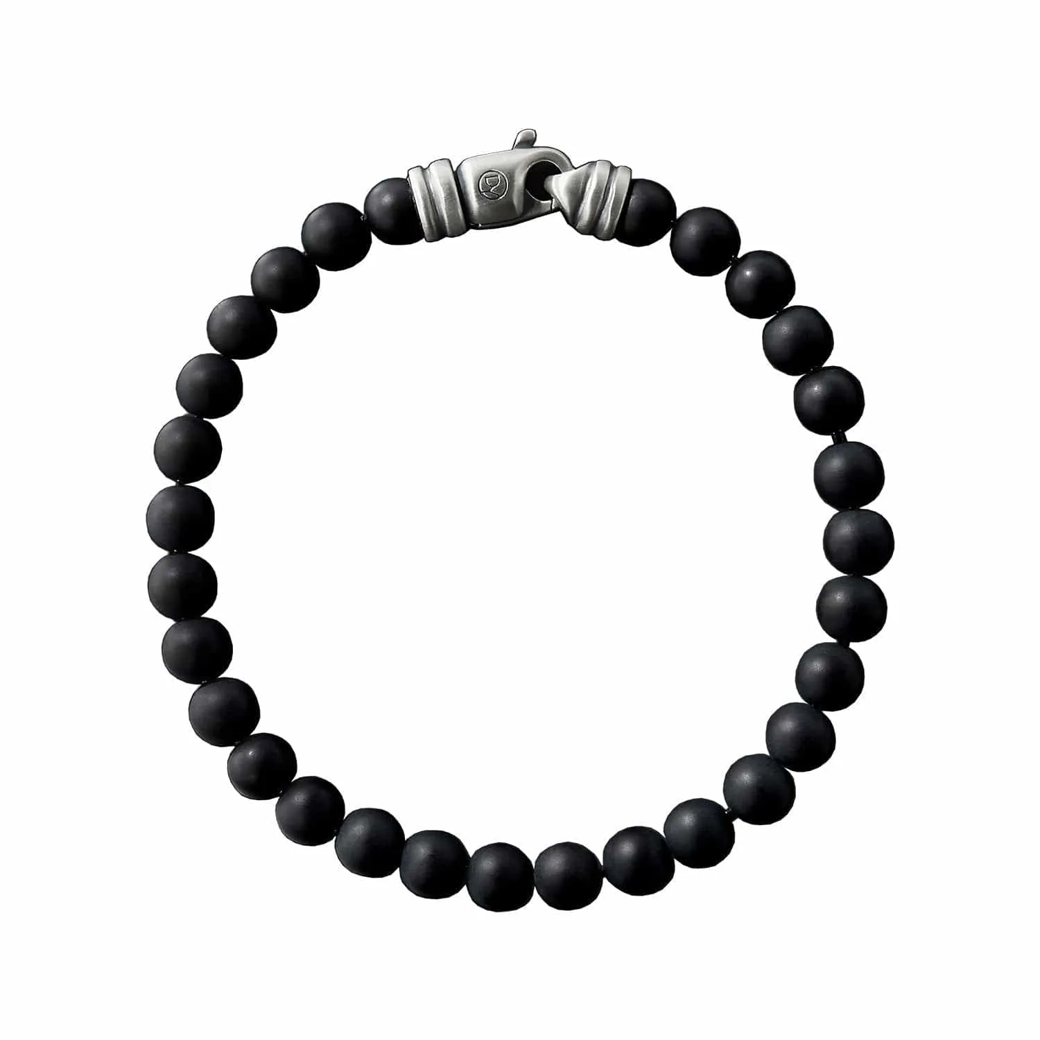 Spiritual Bead Bracelet in Matte Black Onyx