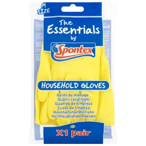 Spontex Household Gloves Medium Yellow/Pink, 1 Pair