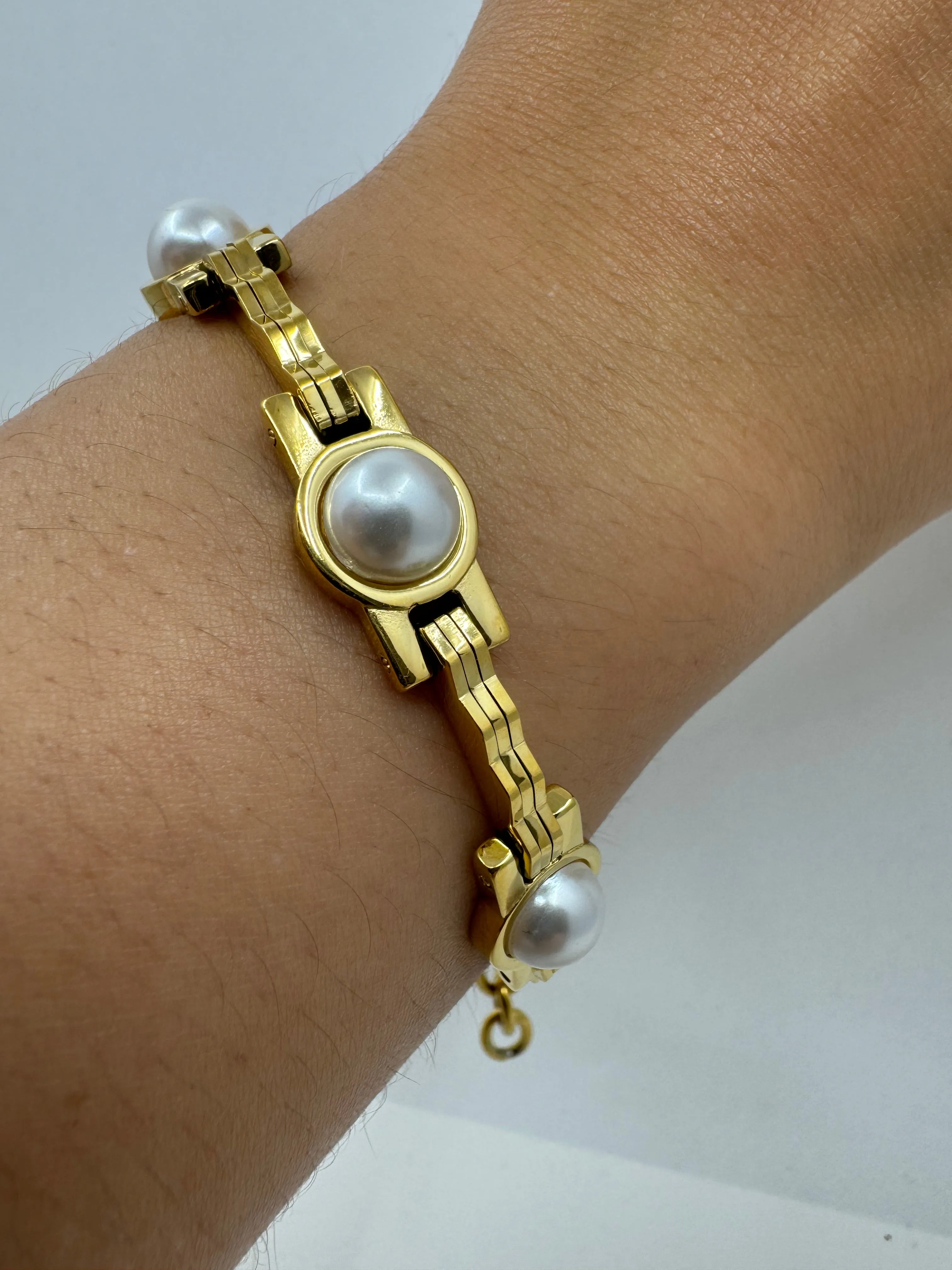 Stainless Steel: Fresh Water Pearl Bracelet (BGSS430)