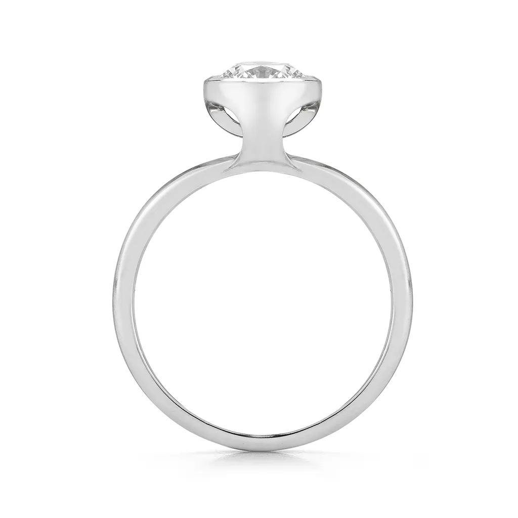 Steller Bezel Set Solitaire Diamond Engagement Ring