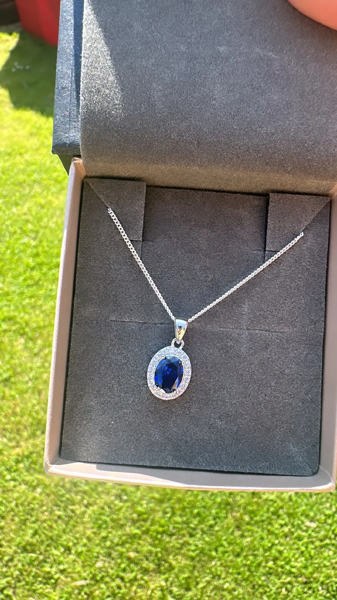 Sterling Silver Sapphire Necklace