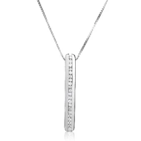 Sterling Silver White Sapphire Necklace