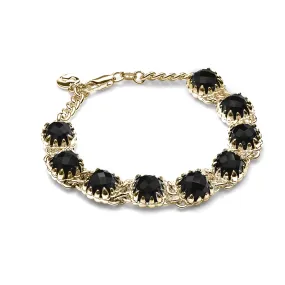 Stolen Girlfriends Club Love Claw Eternity Bracelet - Gold Plated & Onyx