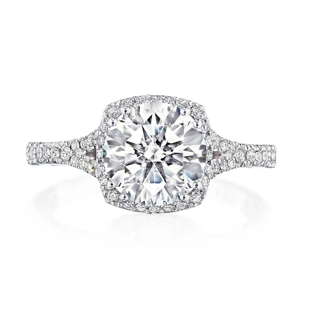 Tacori Dantela Round Bloom Engagement Ring 2672CU75