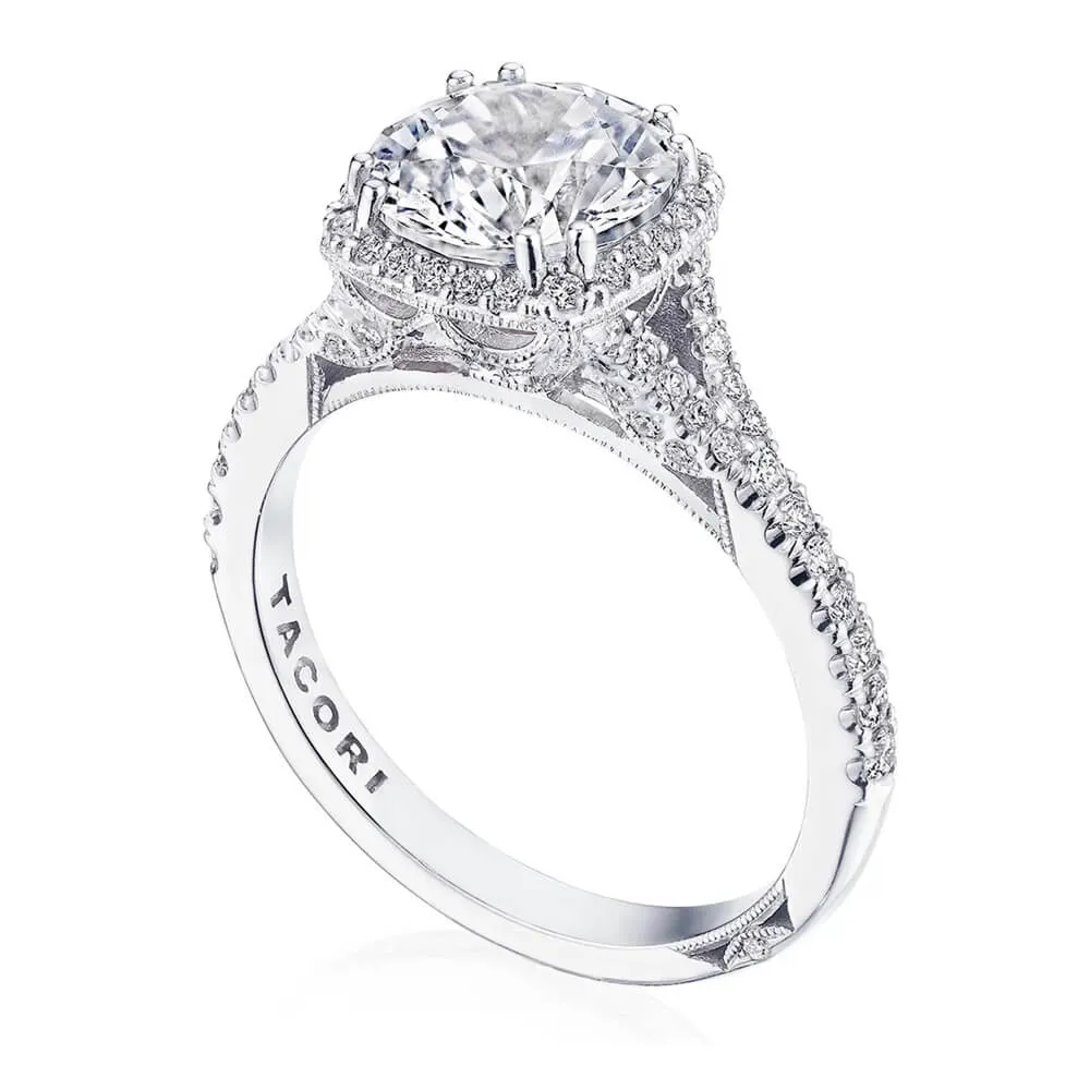 Tacori Dantela Round Bloom Engagement Ring 2672CU75