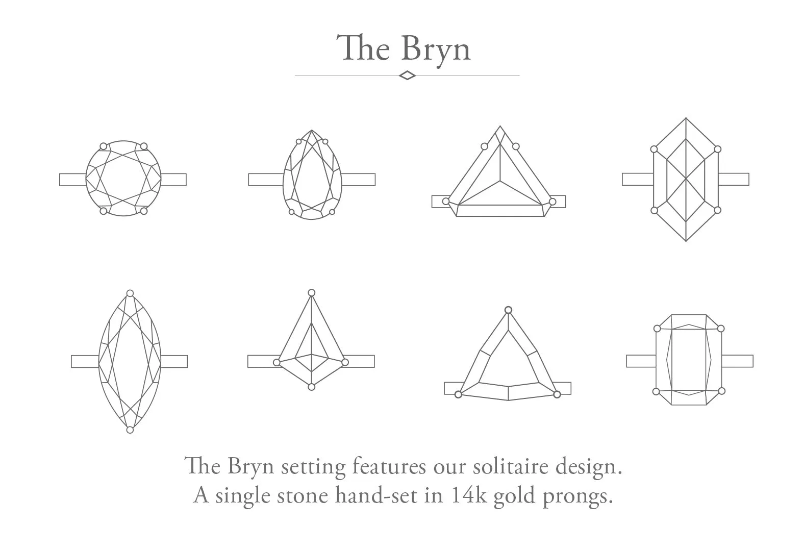 The Bryn Ring with a .88ct Black Hexagon Diamond