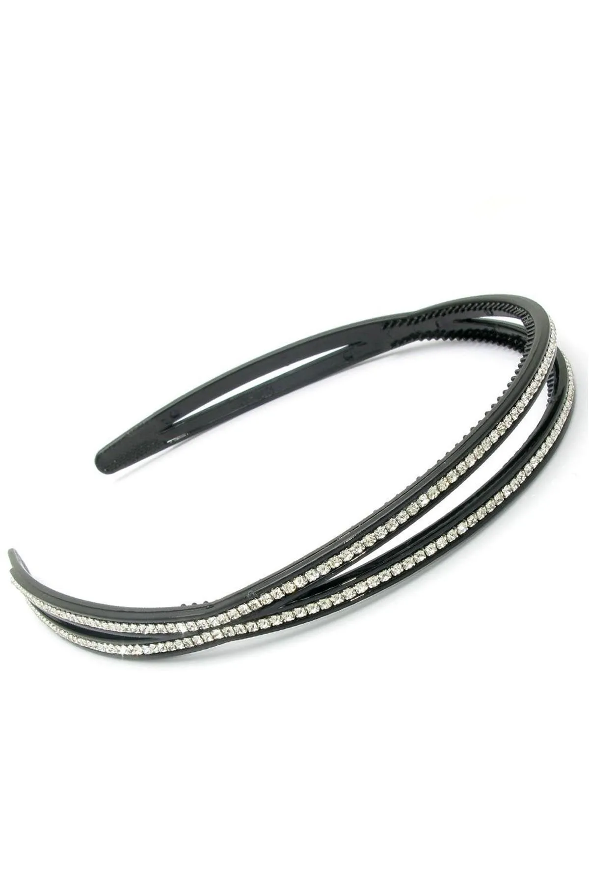 Thin Crystal Black Headband