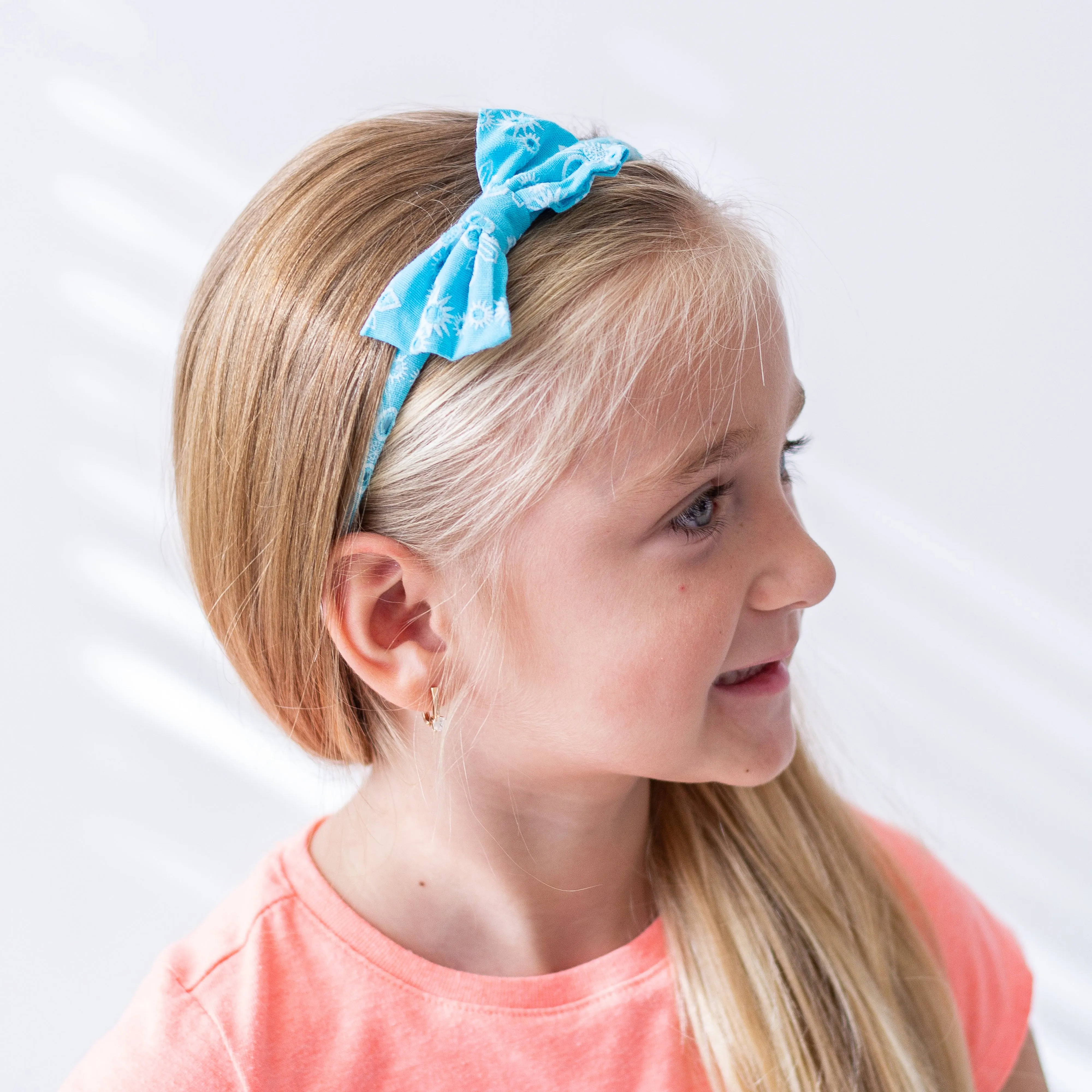 Thin Eyelet Lace Bow Headbands - 4 Pack