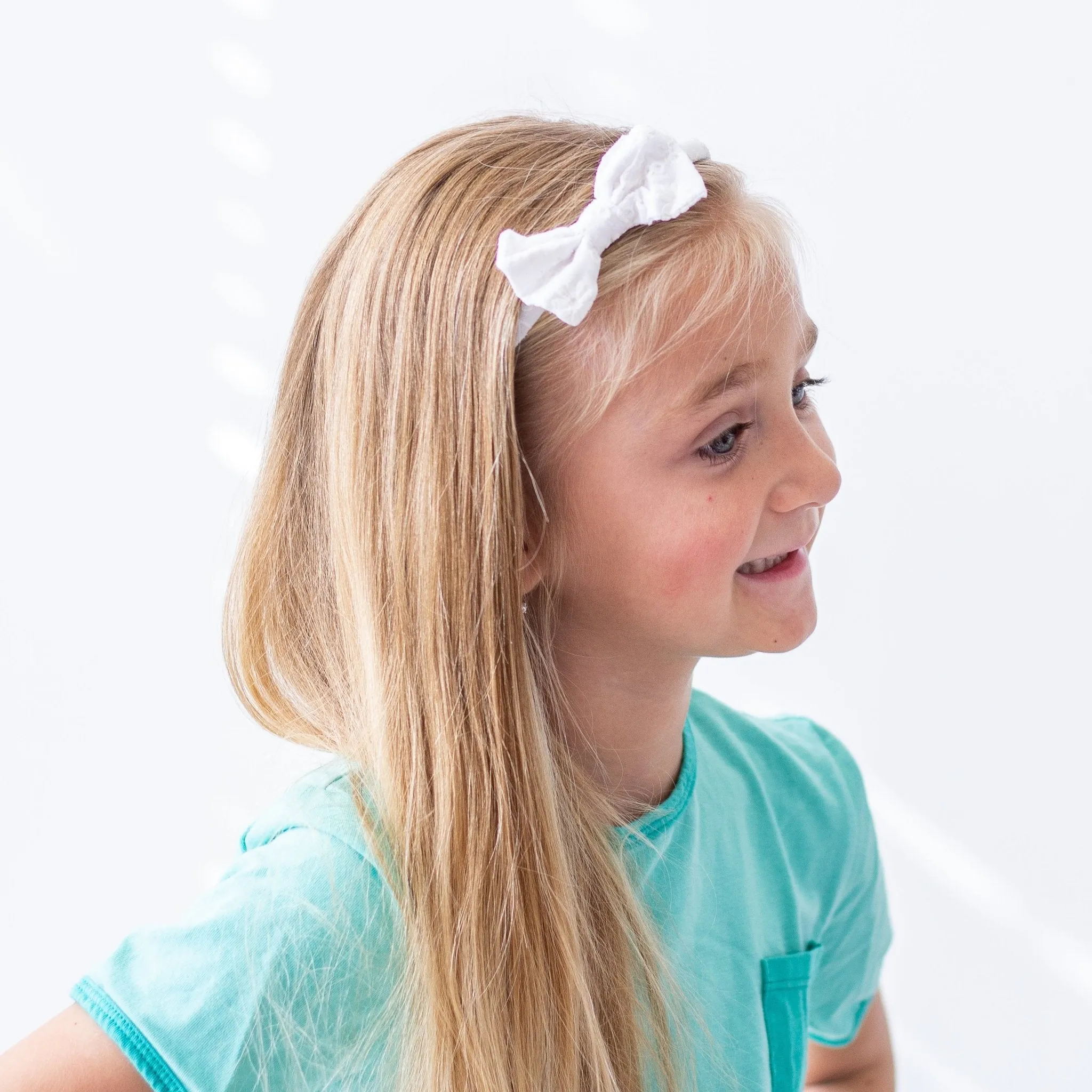 Thin Eyelet Lace Bow Headbands - 4 Pack