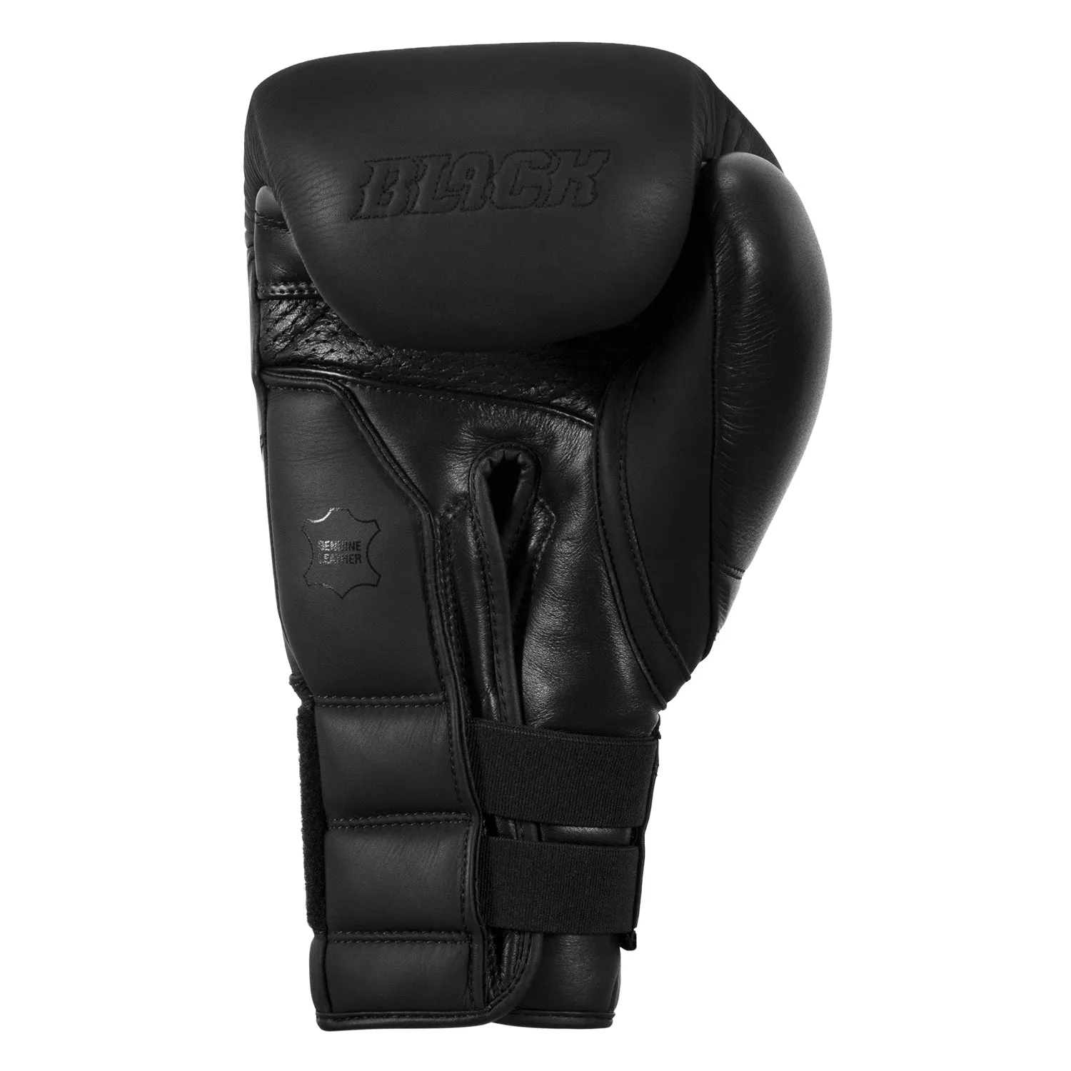 TITLE Black Bolstered Leather Bag Gloves