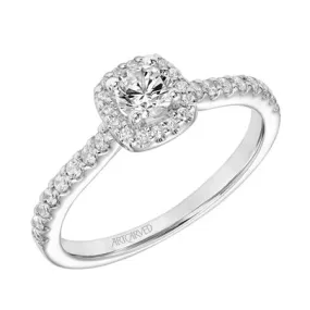 Tori Classic Cushion Halo Diamond Engagement Ring