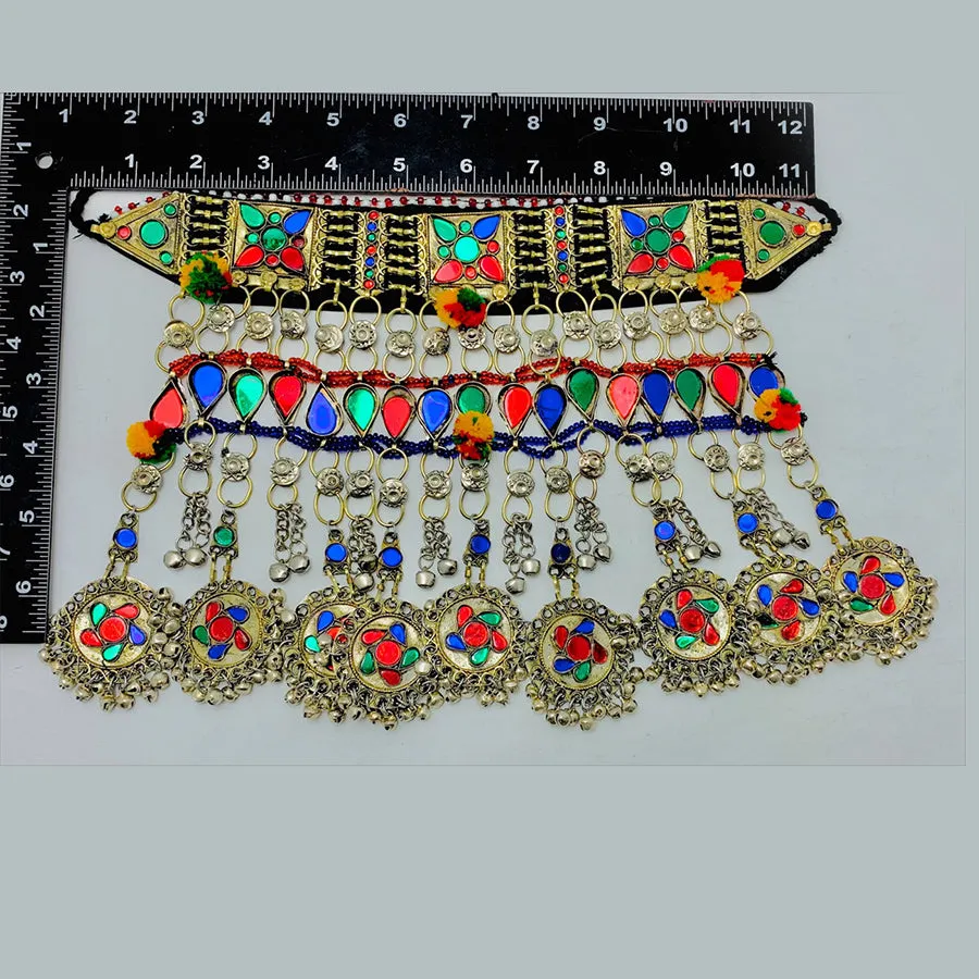 Tribal Multicolor Layered Choker Necklace