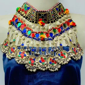 Tribal Multicolor Layered Choker Necklace