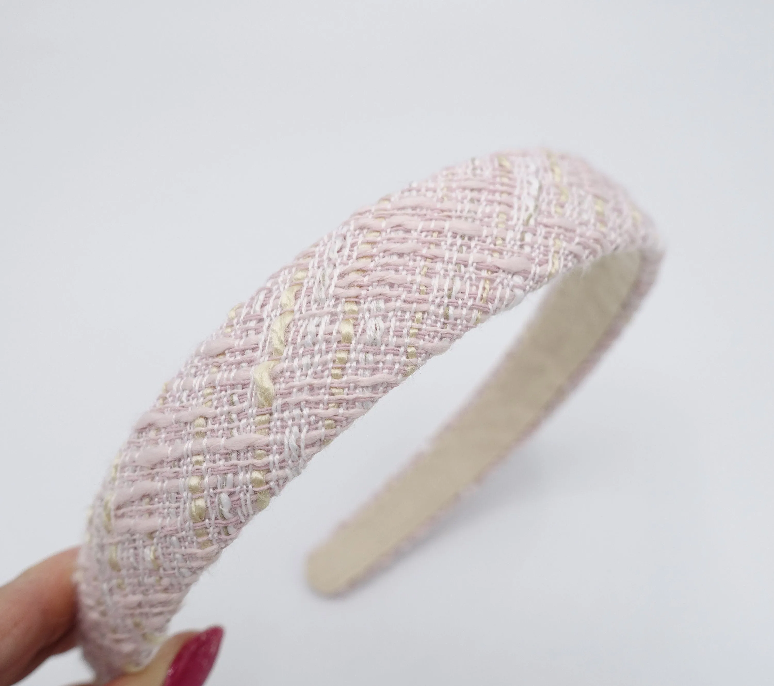 tweed headband, pastel headband, casual headband for women