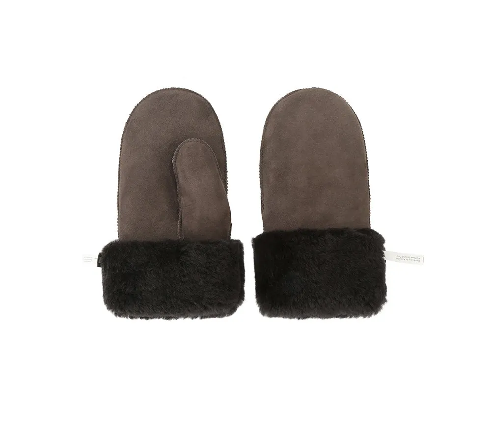 UGG Gloves Fluffy Sheepskin Wool Men Mittens