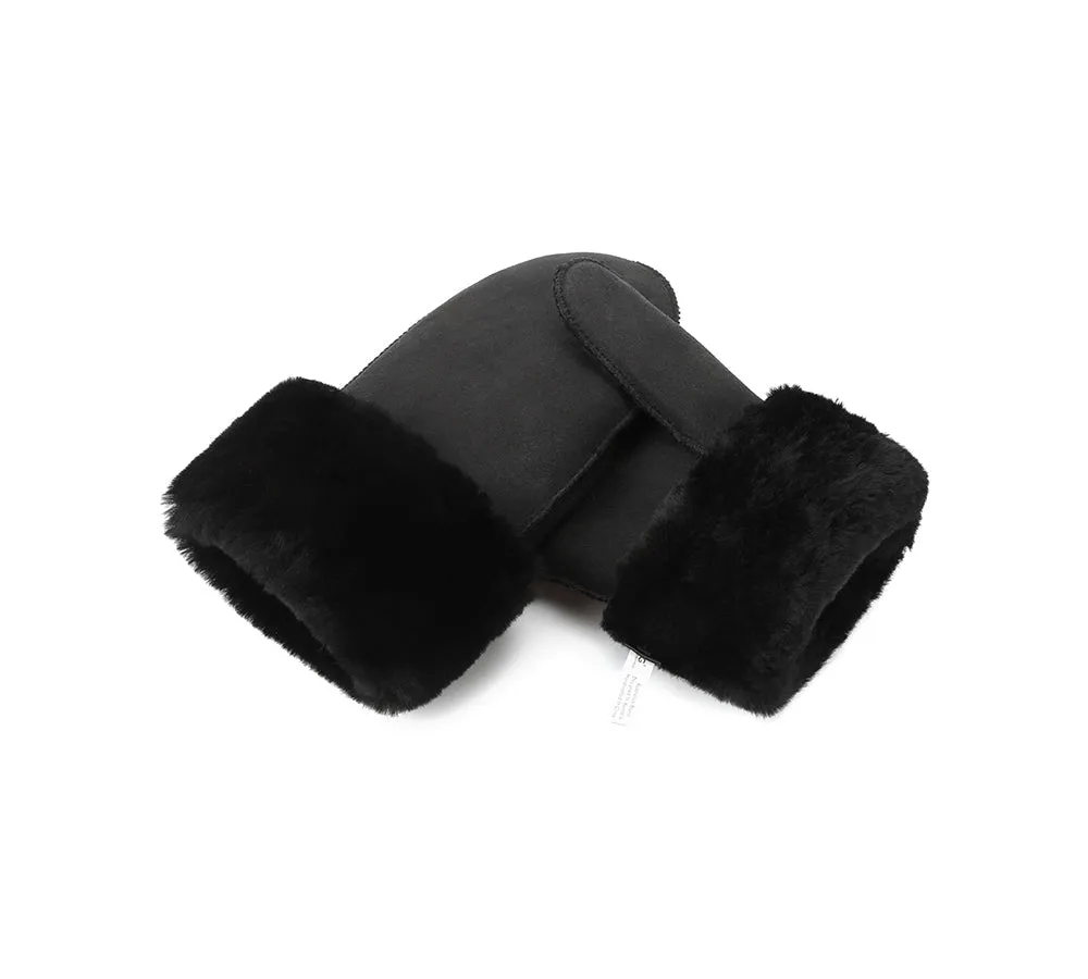 UGG Gloves Fluffy Sheepskin Wool Men Mittens