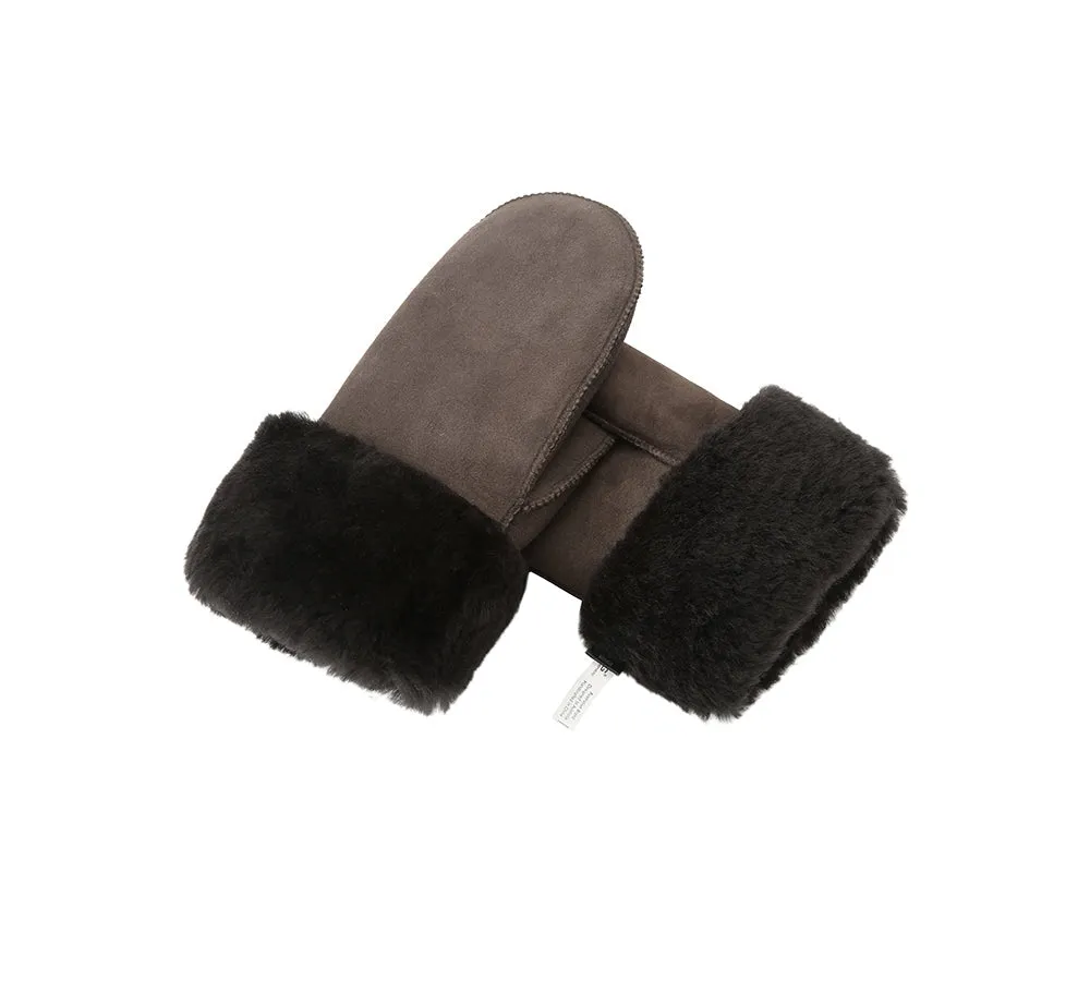 UGG Gloves Fluffy Sheepskin Wool Men Mittens