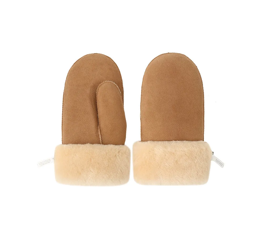 UGG Gloves Fluffy Sheepskin Wool Men Mittens