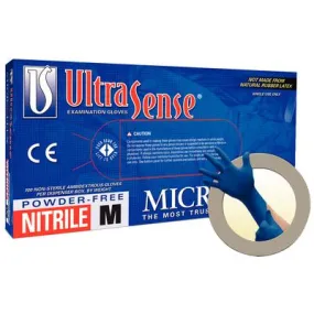 UltraSense® Nitrile Exam Gloves – Blue, Powder Free, Latex Free, 100/Box, 10 Boxes/Case