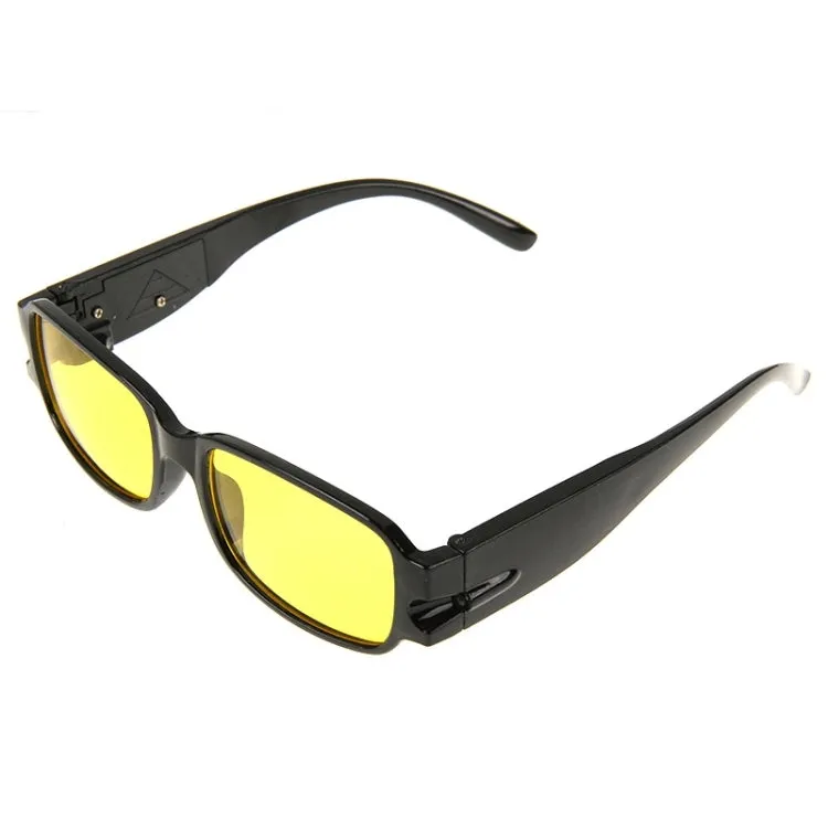 UV Protection Yellow Resin Lens Reading Glasses with Currency Detecting Function,  2.50D