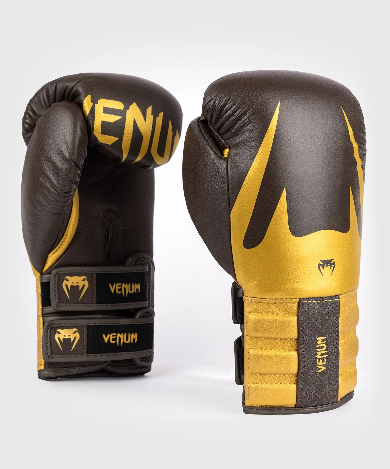 Venum Reverso Boxing Gloves - Chocolate / Gold