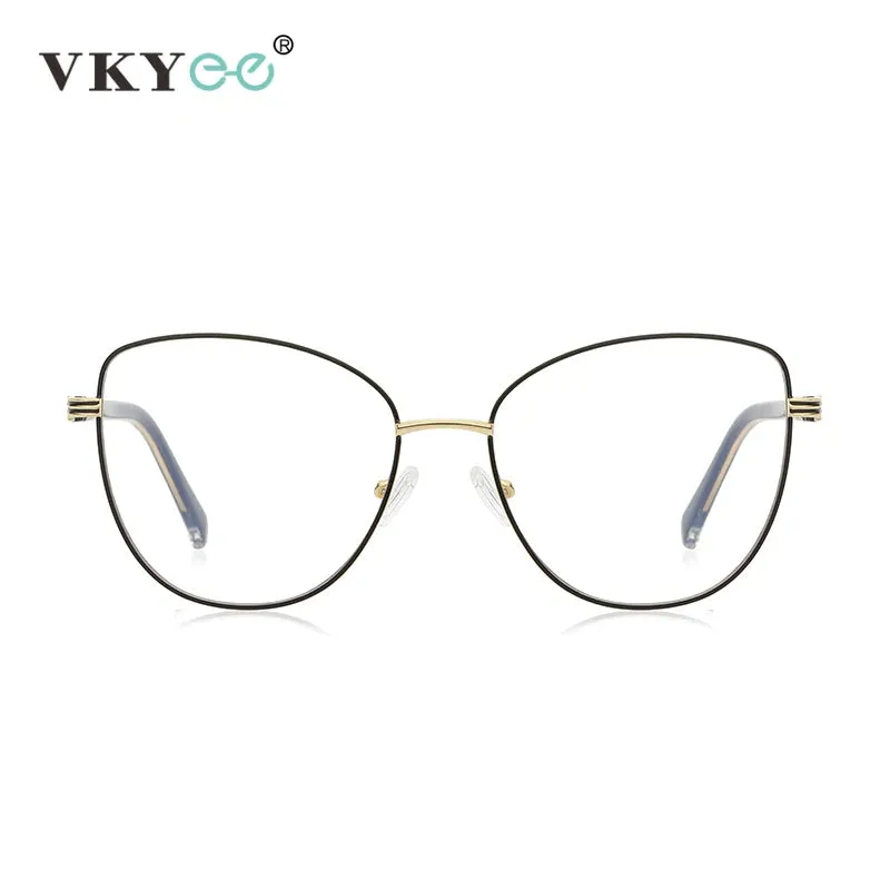 Vicky Women's Full Rim Large Butterfly Alloy Reading Glasses 3072