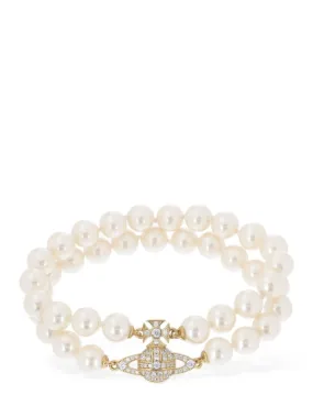 Vivienne Westwood   Graziella two row faux pearl bracelet 