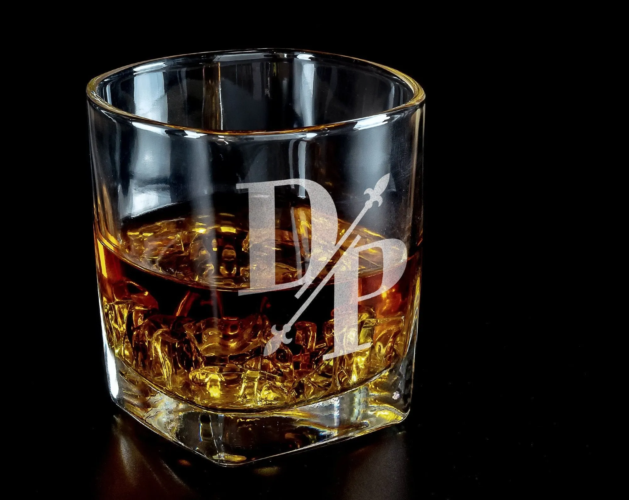 Whiskey Bourbon Glasses Personalized Monogrammed Set Rock Glass Decanter Gifts for Him Best Man Groomsmen Proposal Gift Father in Law Idea