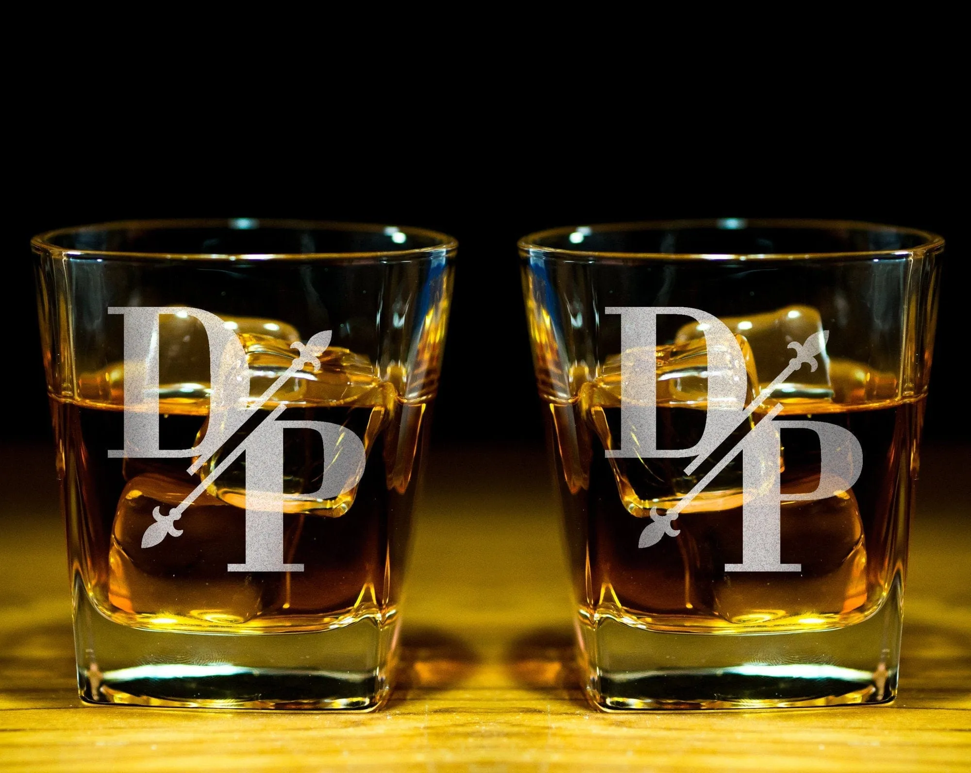 Whiskey Bourbon Glasses Personalized Monogrammed Set Rock Glass Decanter Gifts for Him Best Man Groomsmen Proposal Gift Father in Law Idea