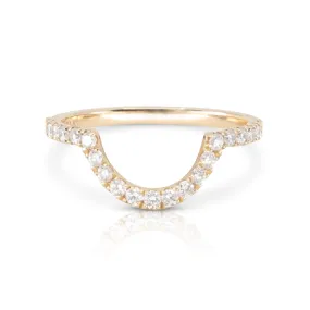 White Diamond Crescent Band