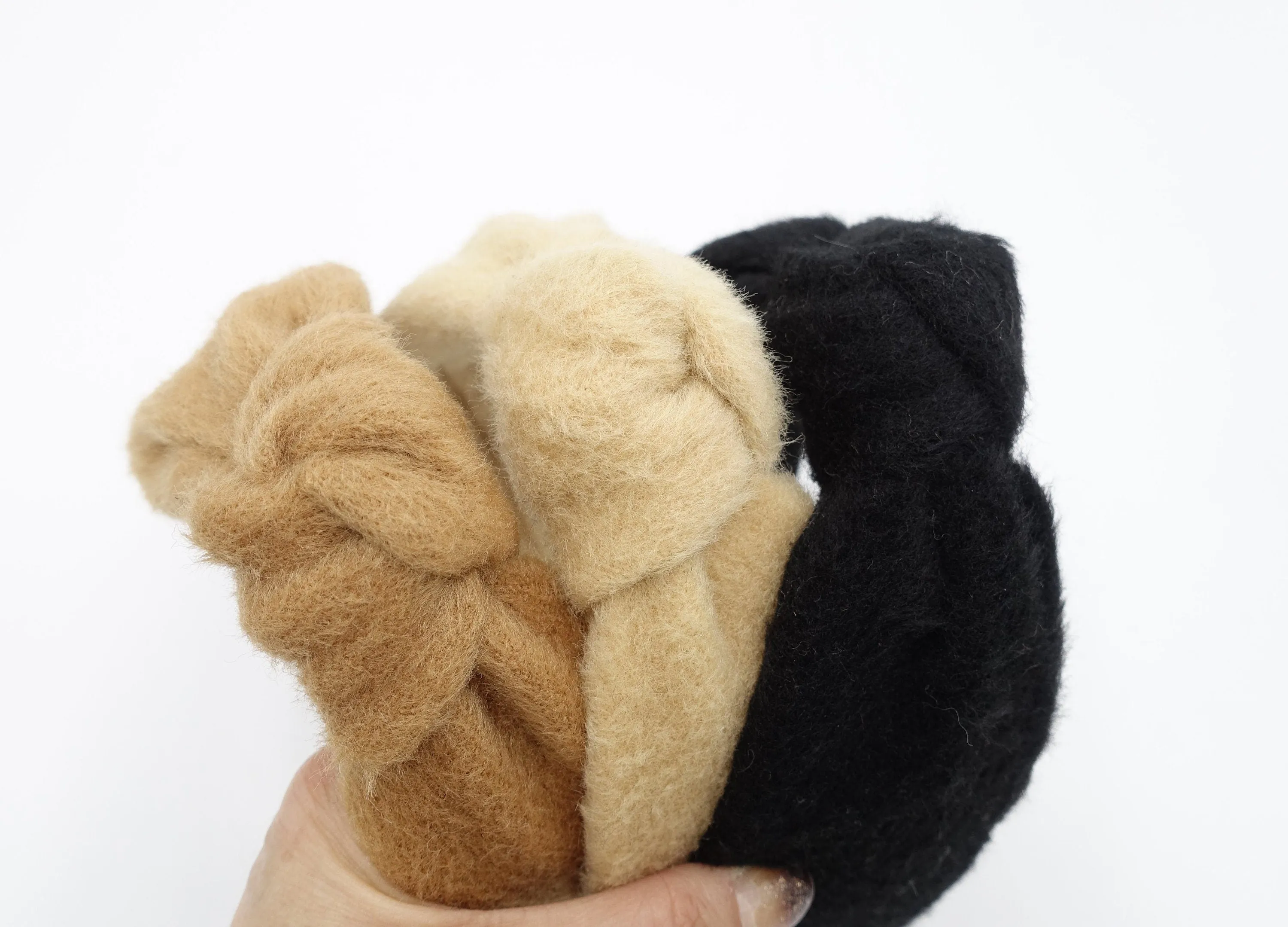 wool knot headband Winter fur fashion lambswool hairband women hair accessory