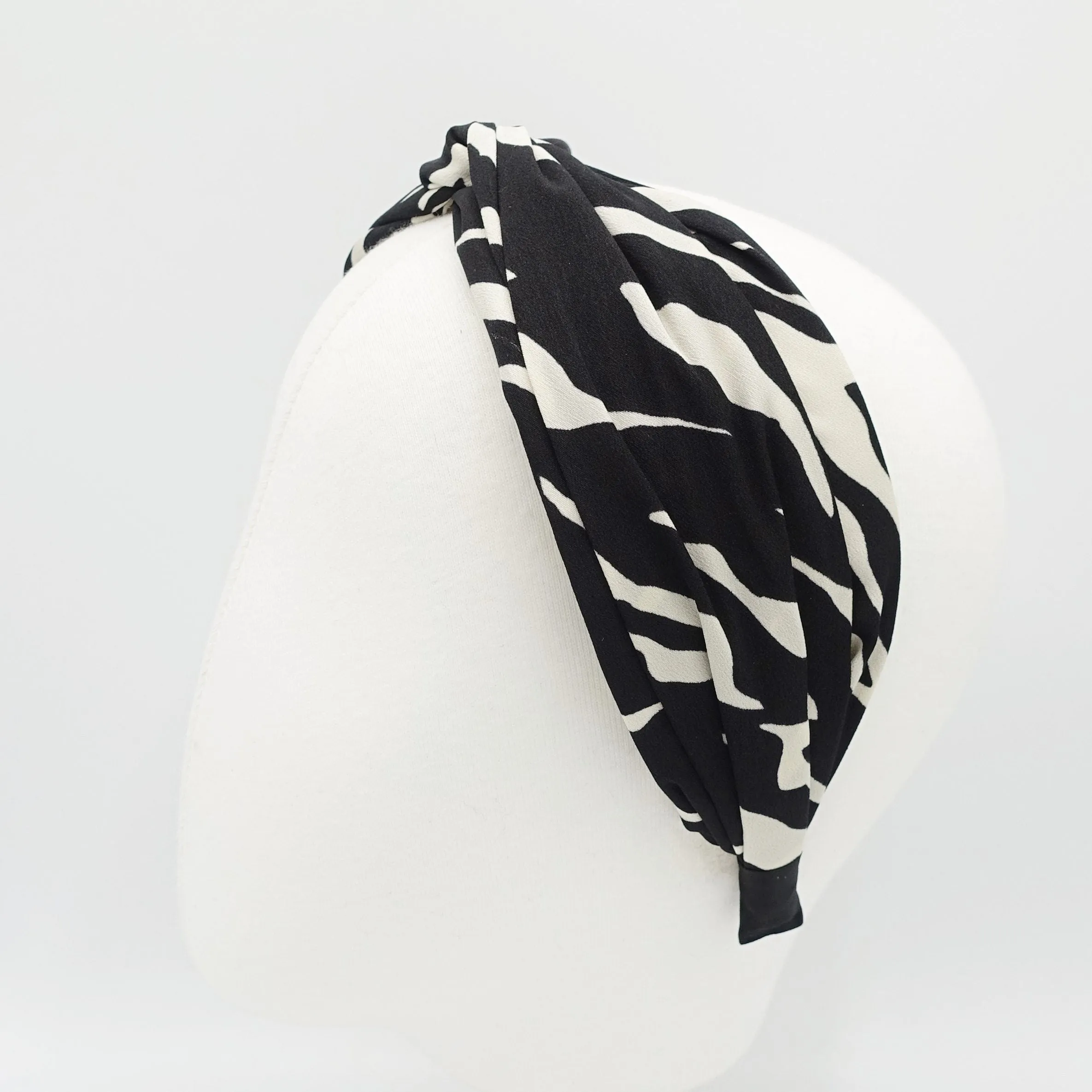 zebra print cross headband stylish hairband for women